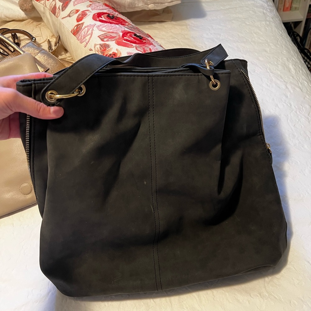 Dark grey large purse